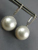 .67CT DIAMOND & SOUTH SEA PEARL 18KT WHITE GOLD HALO LEVERBACK HANGING EARRINGS