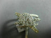 ESTATE LARGE 1.40CT DIAMOND 14K 2 TONE GOLD 3D CRISS CROSS HALO ANNIVERSARY RING