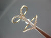 ESTATE LARGE .65CT DIAMOND 18KT YELLOW GOLD 3D V SHAPE DOUBLE ANCHOR RING