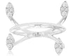 ESTATE .34CT DIAMOND 14KT WHITE GOLD 3D MULTI LEAF FUN RING