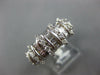 WIDE 1.36CT DIAMOND 14KT 2 TONE GOLD ROUND & BAGUETTE MULTI ROW ANNIVERSARY RING