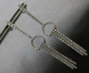 LONG 1.25CT DIAMOND 18KT WHITE GOLD MULTI BAR CHANDELIER HANGING EARRINGS #27662