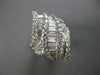 EXTRA LARGE 3.34CT DIAMOND 18KT WHITE GOLD 3D ROUND & BAGUETTE ANNIVERSARY RING