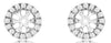 ESTATE .29CT DIAMOND 14KT WHITE GOLD 3D CLASSIC ROUND EARRING JACKETS