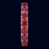 4.25CT AAA RUBY 14KT WHITE GOLD 3D CLASSIC SHARED PRONG ETERNITY FUN LOVE RING