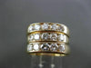 ESTATE WIDE 1.50CT DIAMOND 14K YELLOW GOLD 3 ROW WEDDING ANNIVERSARY RING #21688