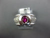 .60CT DIAMOND & AAA RUBY 18KT WHITE GOLD OVAL & ROUND BEZEL FRIENDSHIP LOVE RING