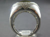 EXTRA LARGE 6.85CT DIAMOND & AAA GREEN AMETHYST 18K WHITE GOLD OVAL & ROUND RING