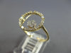 ESTATE .31CT DIAMOND 14K YELLOW GOLD ROUND & BAGUETTE FLOWER CIRCLE OF LIFE RING