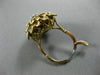ANTIQUE .26CT ROUND DIAMOND 14KT WHITE & YELLOW GOLD 3D HANDCRAFTED FLOWER RING