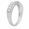 .80CT DIAMOND 14KT WHITE GOLD 3 ROW SHARED PRONG SEMI ETERNITY ANNIVERSARY RING
