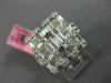 ESTATE LARGE 1.87CT DIAMOND 18KT WHITE GOLD 3D SQUARE CLUSTER ANNIVERSARY RING