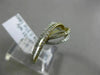 ESTATE LARGE .37CT DIAMOND 18KT WHITE & YELLOW GOLD MULTI ROW INFINITY LOVE RING