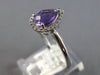 1.07CT DIAMOND & AAA AMETHYST 14KT WHITE GOLD PEAR SHAPE & ROUND FRIENDSHIP RING