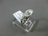 ANTIQUE .10CT OLD MINE DIAMOND 14KT WHITE GOLD FILIGREE 3 STONE ENGAGEMENT RING