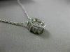 ANTIQUE LARGE .70CT DIAMOND 14K WHITE GOLD CLUSTER FLOWER FLOATING PENDANT 18316