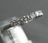 ESTATE .63CT DIAMOND 14KT WHITE GOLD 9 STONE CLASSIC ANNIVERSARY RING 2mm #20132