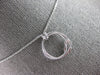 ESTATE .03CT DIAMOND 14KT WHITE GOLD SOLITAIRE LOVE KNOT CIRCLE OF LIFE NECKLACE