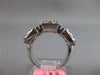 LARGE 2.33CT DIAMOND 18K WHITE GOLD 3D ROUND & BAGUETTE CLUSTER ANNIVERSARY RING