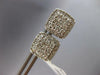 ESTATE .75CT DIAMOND 14KT WHITE GOLD CLASSIC CLUSTER SQUARE HALO STUD EARRINGS