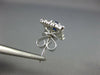 ESTATE 1.25CT DIAMOND & AAA SAPPHIRE 18K WHITE GOLD SQUARE CLASSIC STUD EARRINGS