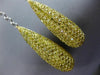LARGE & LONG 3.99CT WHITE & FANCY YELLOW DIAMOND 18K 2TONE GOLD HANGING EARRINGS