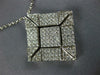 LARGE 1.75CT DIAMOND 14KT WHITE GOLD PRINCESS TWO IN ONE NECKLACE PENDANT #1584