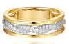 .24CT DIAMOND 14KT 2 TONE GOLD 3D DOUBLE INFINITY ROPE WEDDING ANNIVERSARY RING