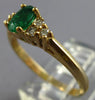 .62CT DIAMOND & AAA EMERALD 14K YELLOW GOLD 3D OVAL & ROUND FRIENDSHIP LOVE RING
