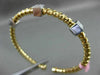 ESTATE .30CT DIAMOND 14KT TWO TONE GOLD 3D SQUARE FLEXIBLE ROPE BANGLE BRACELET