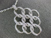 ESTATE LARGE 1.02CT DIAMOND 18KT WHITE GOLD MULTI LINK LOVE KNOT FLOWER PENDANT