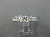 ESTATE .89CT ROUND & PRINCESS DIAMOND 14KT WHITE GOLD 3D ENGAGEMENT RING #25784