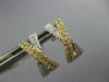 .64CT DIAMOND 18KT 2 TONE GOLD MULTI ROW CRISS CROSS CLASSIC X HANGING EARRINGS