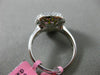 ESTATE WIDE .89CT DIAMOND 18KT WHITE & YELLOW GOLD CLUSTER FILIGREE CLASSIC RING