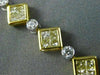 ESTATE 4.51CT WHITE & FANCY YELLOW DIAMOND 18K 2 TONE GOLD 3D INVISIBLE BRACELET