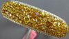 LARGE 17.85CT WHITE & MULTI COLOR DIAMOND 18KT WHITE GOLD CUFF BANGLE BRACELET