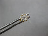 ESTATE .38CT DIAMOND 18KT YELLOW GOLD 3D CLASSIC FLOWER INVISIBLE STUD EARRINGS