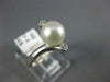 ESTATE .08CT DIAMOND & AAA SOUTH SEA PEARL 18K WHITE GOLD CRISS CROSS RING #1010