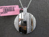ESTATE LARGE 1.13CT DIAMOND 18K WHITE GOLD PRINCESS & ROUND CIRCULAR FUN PENDANT