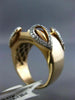ESTATE LARGE 1.93CT ROUND & PRINCESS DIAMOND 14KT ROSE GOLD INVISIBLE MENS RING