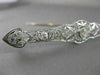 ANTIQUE 1.60CTW OLD MINE CUT DIAMOND PLATINUM OPEN FILIGREE PIN BROOCH F/G #2121