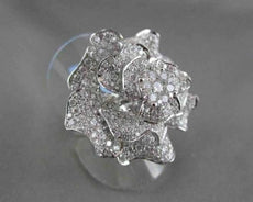 ANTIQUE MASSIVE FILIGREE 18KT WHITE FLOWER 4.67CT DIAMOND RING ONE OF A KIND!!!