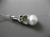 ESTATE .24CT DIAMOND & AAA SOUTH SEA PEARL 14KT WHITE GOLD PENDANT & CHAIN 19615