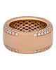 WIDE 1.25CT DIAMOND 18K ROSE GOLD MULTI ROW HANDCRAFTED WEDDING ANNIVERSARY RING