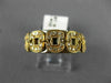ESTATE WIDE .22CT DIAMOND 18KT WHITE & ROSE GOLD 3D SQUARE HALO ANNIVERSARY RING
