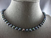 ESTATE LONG AAA TAHITIAN PEARL 14KT WHITE GOLD FILIGREE 7MM LOVE NECKLACE #27956