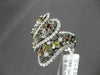 ESTATE LARGE 2.57CTW MULTI COLOR DIAMOND 18KT WHITE GOLD FLOATING FUN RING