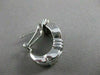 ESTATE 1.10CTW DIAMOND BAGUETTE SWIRL HUGGIES 14K WHITE GOLD EARRINGS 20MM 19269