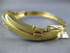 WIDE 1.32CT DIAMOND 14KT YELLOW GOLD MULTI ROW DIAGONAL BANGLE CUFF FUN BRACELET