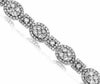 ESTATE 8.50CT DIAMOND 14K WHITE GOLD 3D CLASSIC SQUARE OVAL HALO TENNIS BRACELET|WC8287D-2
